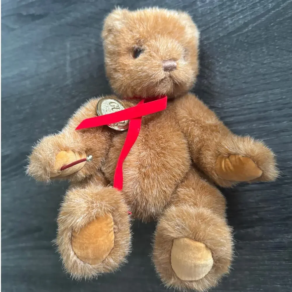 Vintage 1989 Gund Light Brown Plush Teddy‎ Bear Holding Wand
